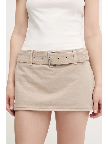 τζιν φούστα abercrombie & fitch χρώμα μπεζ, ki143-5308