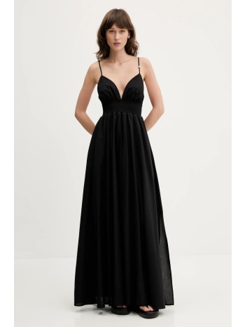 βαμβακερό φόρεμα hugo χρώμα μαύρο, 50536456 100% βαμβάκι