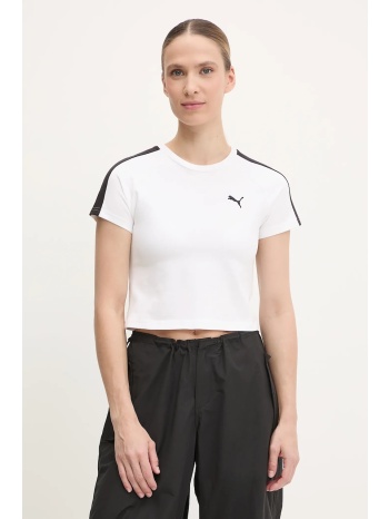 μπλουζάκι puma χρώμα άσπρο, 629802 κύριο υλικό 95%