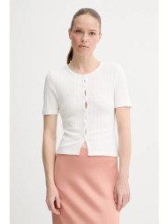 βαμβακερό μπλουζάκι samsoe samsoe sajuni χρώμα: άσπρο, f25200028 100% οργανικό βαμβάκι