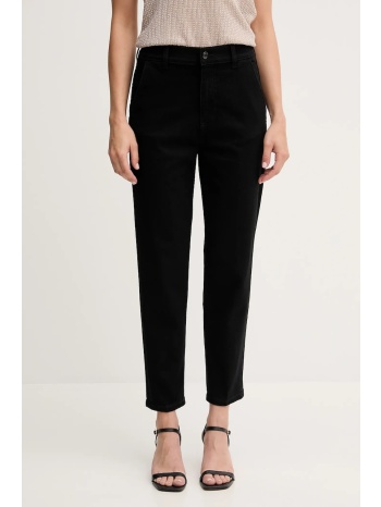 τζιν παντελόνι sisley χρώμα μαύρο, 4taylf06g 72% βαμβάκι