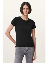 βαμβακερό μπλουζάκι allsaints stevie χρώμα: μαύρο, w194ja 100% οργανικό βαμβάκι