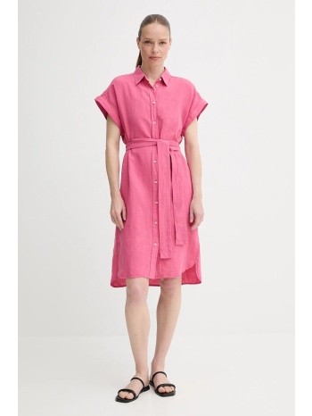 λινό φόρεμα marc o`polo χρώμα ροζ, 504011221223 κύριο