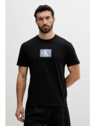 βαμβακερό μπλουζάκι calvin klein ανδρικό, χρώμα: μαύρο, lv04rc854g 100% βαμβάκι