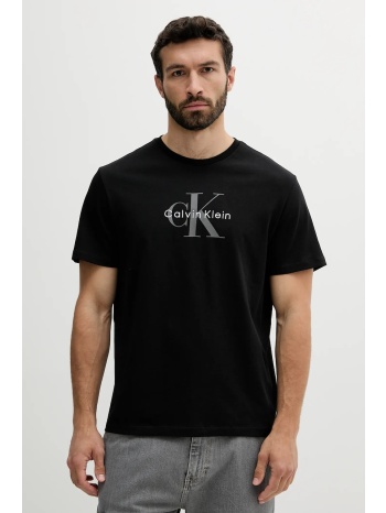 μπλουζάκι calvin klein jeans χρώμα μαύρο, lv04rb862g 100%