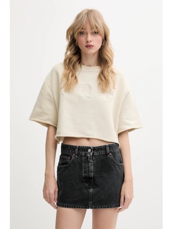 βαμβακερό μπλουζάκι iro χρώμα μπεζ, wf14olinda 100% βαμβάκι