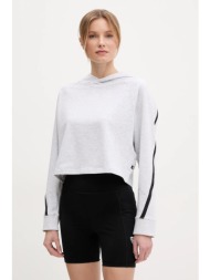 μπλούζα on running studio χρώμα: γκρι, με κουκούλα, 1wf12421756 πλέγμα: 88% ανακυκλωμένος πολυεστέρα