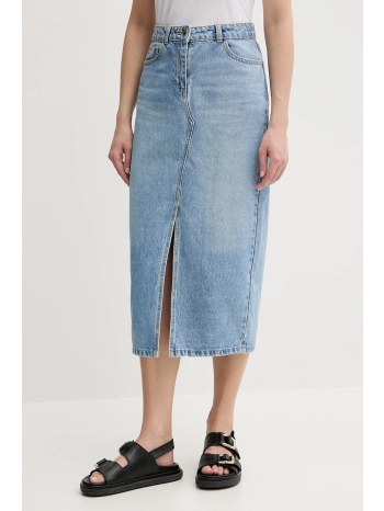 τζιν φούστα morgan jroma χρώμα μπλε, jroma 100% βαμβάκι