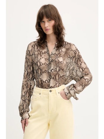 πουκάμισο hugo χρώμα μπεζ, 50539779 100% βισκόζη