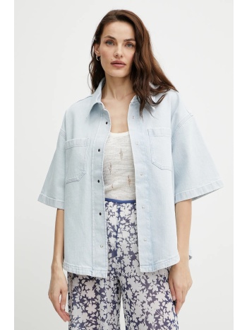 τζιν πουκάμισο ivy oak erica χρώμα μπλε, io112365 99%