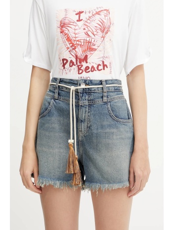 τζιν σορτς liu jo χρώμα μπλε, ua5152 d0244 κύριο υλικό