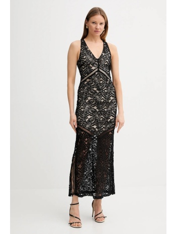 φόρεμα guess christel χρώμα μαύρο, w5gk37 kcs90 κύριο