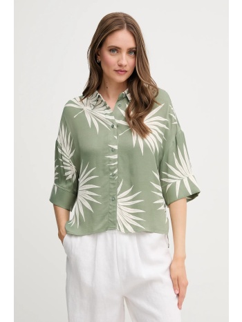 πουκάμισο oui χρώμα πράσινο, 92929 100% βισκόζη