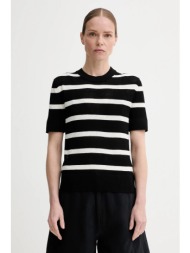 μπλουζάκι filippa k χρώμα: μαύρο, 31460.fk 68% βισκόζη, 32% πολυεστέρας