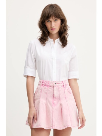 βαμβακερό πουκάμισο hugo χρώμα άσπρο, 50540156 100% βαμβάκι