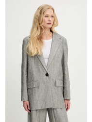 blazer με μείγμα λινών answear lab χρώμα: γκρι κύριο υλικό: 70% βισκόζη, 30% λινό
φόδρα: 100% βαμβάκ
