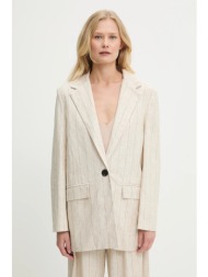 blazer με μείγμα λινών answear lab χρώμα: μπεζ κύριο υλικό: 70% βισκόζη, 30% λινό
φόδρα: 100% βαμβάκ