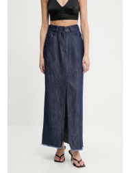 τζιν φούστα answear lab χρώμα: ναυτικό μπλε 55% βαμβάκι, 45% lyocell