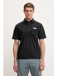 αθλητικό πόλο columbia cove beach ανδρικό, χρώμα: μαύρο, 2119481 89% νάιλον, 11% ελαστάν