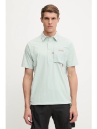 αθλητικό πόλο columbia cove beach ανδρικό, χρώμα: τιρκουάζ, 2119481 89% νάιλον, 11% ελαστάν