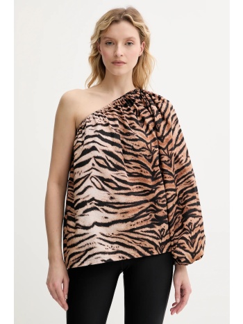 βαμβακερή μπλούζα the sleeper γυναικεία, χρώμα καφέ