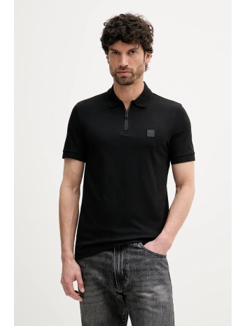 πόλο boss orange χρώμα μαύρο, 50537507 95% βαμβάκι, 5%