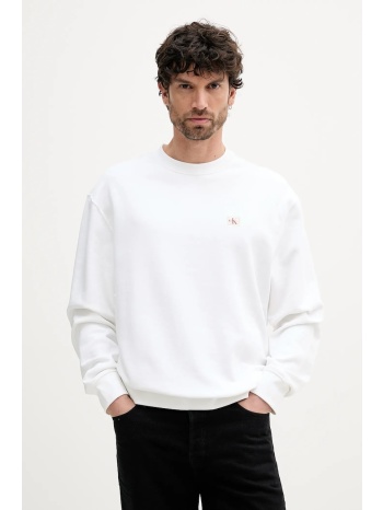 μπλούζα calvin klein jeans χρώμα άσπρο, lv04rc273g κύριο