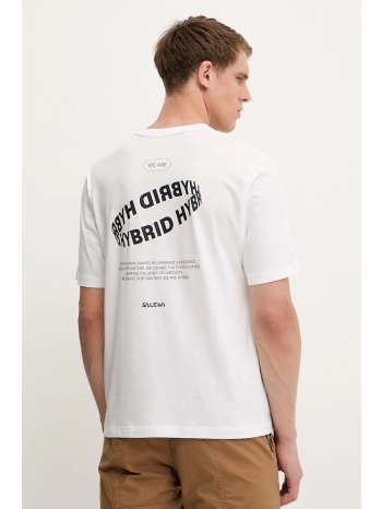 αθλητικό μπλουζάκι salewa eagle hybrid loose χρώμα άσπρο