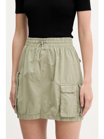 βαμβακερή φούστα hugo blue χρώμα πράσινο, 50538401 100%