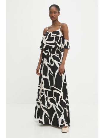 λινό φόρεμα answear lab χρώμα μαύρο 75% λινό, 25% βισκόζη