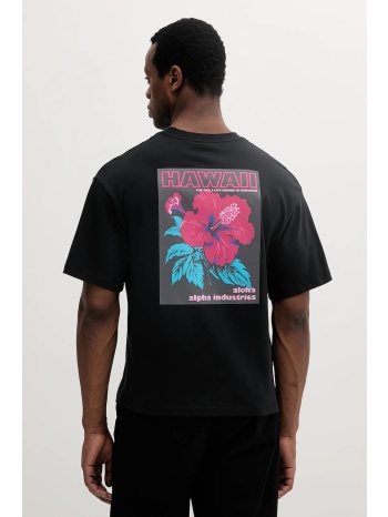 βαμβακερό μπλουζάκι alpha industries aloha flower t bp
