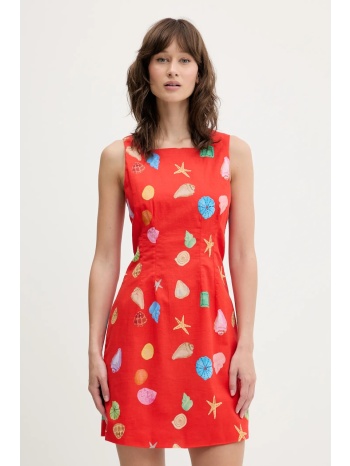 φόρεμα από λινό μείγμα never fully dressed χρώμα