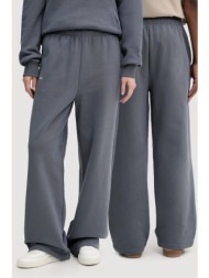 βαμβακερό παντελόνι pangaia χρώμα: γκρι, 10002311 50% βαμβάκι, 50% οργανικό βαμβάκι