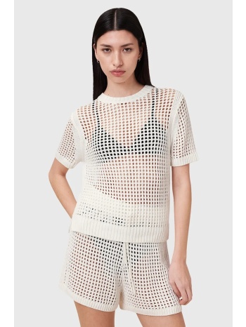 μπλουζάκι allsaints paloma χρώμα άσπρο, w045kc 100% βισκόζη