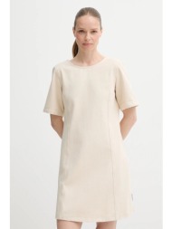 φόρεμα τζιν marc o`polo χρώμα: μπεζ, 5000006784 100% βαμβάκι