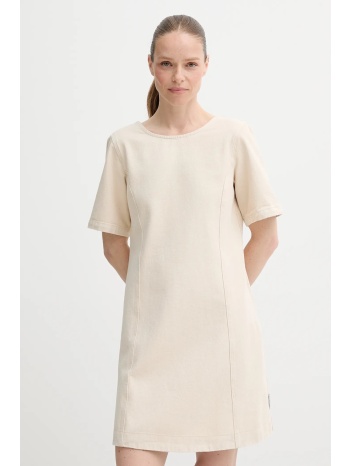 φόρεμα τζιν marc o`polo χρώμα μπεζ, 5000006784 100% βαμβάκι