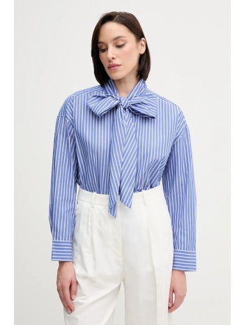 βαμβακερό πουκάμισο tommy hilfiger χρώμα μοβ, ww0ww44722