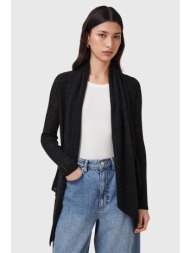 ζακέτα από μίγμα μαλλιού allsaints harper γυναικεία, χρώμα: μαύρο, w052kc 46% πολυαμίδιο, 38% μαλλί,