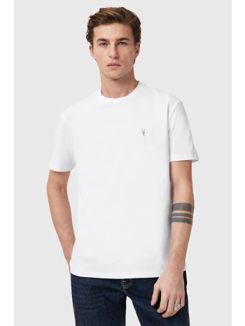 βαμβακερό μπλουζάκι allsaints dexter ανδρικό, χρώμα άσπρο