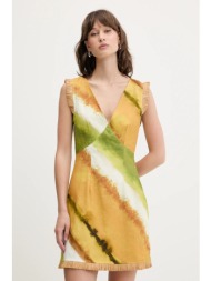 λινό φόρεμα never fully dressed χρώμα: κίτρινο, nfddr1962 κύριο υλικό: 74% λινό, 26% βαμβάκι
φόδρα: 