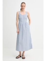 βαμβακερό φόρεμα marc o`polo χρώμα: μπλε, 5000006326 100% βαμβάκι