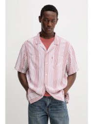 πουκάμισο levi`s s/s classic camper χρώμα: κόκκινο, 21976 100% βισκόζη