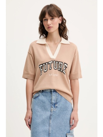 πουλόβερ κασμίρ from future χρώμα μπεζ, wpp02646 100%