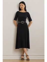 φόρεμα lauren ralph lauren χρώμα: μαύρο, 200973599 94% βαμβάκι, 6% ελαστάν