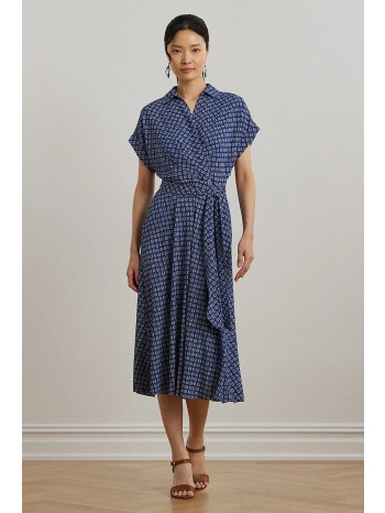 φόρεμα lauren ralph lauren χρώμα μπλε, 200973374 100%