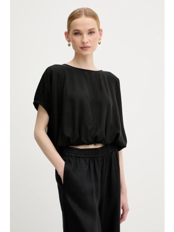 μπλουζάκι united colors of benetton χρώμα μαύρο, 5nphdq0c6