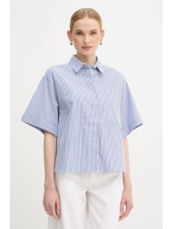 πουκάμισο united colors of benetton χρώμα: ναυτικό μπλε, 5szrdq0c0 99% βαμβάκι, 1% ελαστάν