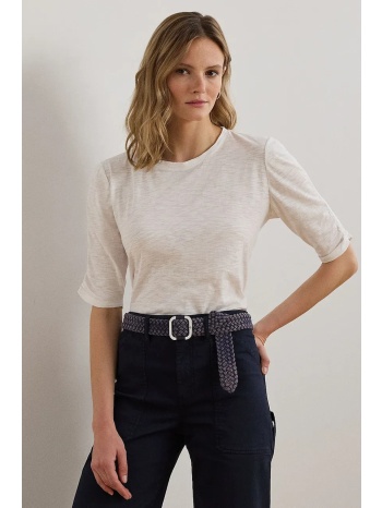 βαμβακερό μπλουζάκι lauren ralph lauren χρώμα άσπρο