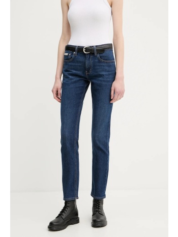 τζιν παντελόνι calvin klein jeans χρώμα ναυτικό μπλε