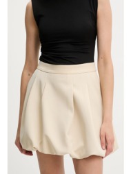 φούστα answear lab χρώμα: μπεζ 100% πολυεστέρας